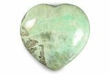 Polished Garnierite Heart - Madagascar #246687-1